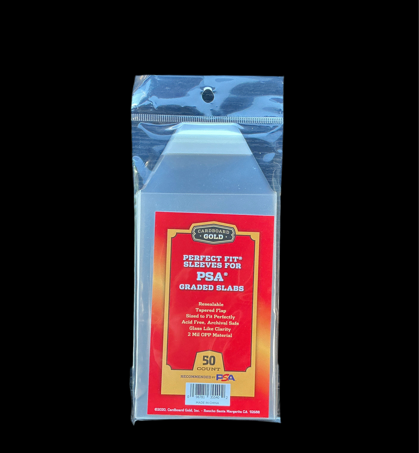 Cardboard Gold Perfect Fit Sleeves for PSA Graded Slabs