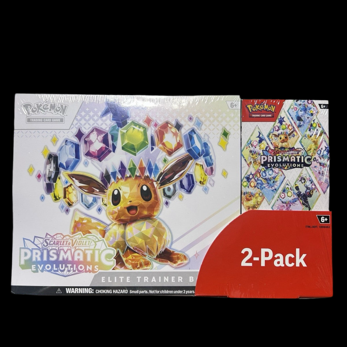 Pokémon Scarlet & Violet Prismatic Evolutions Elite Trainer Box & Booster Bundle 2-Pack