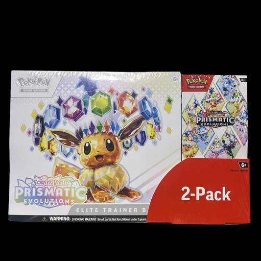 Pokémon Scarlet & Violet Prismatic Evolutions Elite Trainer Box & Booster Bundle 2-Pack